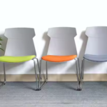 Model 323D Cafeteria Chair – Cushioned, Stackable & Durable Non-Wheel Dining Chair for Cafes & Canteens - Image 3