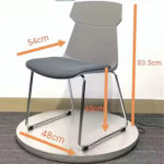 Model 323D Cafeteria Chair – Cushioned, Stackable & Durable Non-Wheel Dining Chair for Cafes & Canteens - Image 4