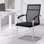 4009-Black Visitor Chair – Breathable Mesh Back, Foam Cushion, Steel Frame & PP Armrest - Image 7