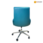 8894 B – Blue Executive Office Chair | Premium Western Leather, Ergonomic Design with Luxury Aircraft Chassis - Image 3