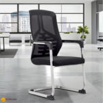 717C – BLACK | PP + Mesh Office Chair with Foam Cushion & Iron Frame