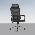 Ultimate Ergonomic Office Chair with 3D Armrests & Chrome Base – Model 911S – Black & Gray - Image 2