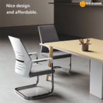 🪑 803D Ergonomic Office Chair | White Frame Mesh Design  Fresh Look • Everyday Comfort • Durable Office Seating - Image 3