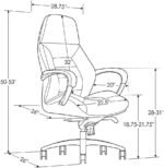 🪑 AM 188A – Premium Executive Office Chair | PU Leather Ergonomic Design with Aluminum Base - Image 11