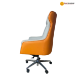 2381 A – Cream Executive Office Chair | Premium Skin-Like Leather, Ergonomic Luxury with 4-Speed Locking Chassis - Image 5