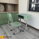 🎓TN-A0001 Ergonomic Student Desk & Chair Set – Dark Green | Modern ABS Backrest Design - Image 2