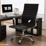 🪑 CK02 PU Ergonomic Office Chair | PU & Mesh with Chrome Base  Modern Comfort • Breathable Support • Durable Office Seating