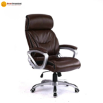 🪑 TYCOON Executive Office Chair | Rich Brown Finish with D-Handle Arm Support - Image 2