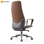 🪑 A-888 Office Chair | Grey PU Leather  Modern Elegance • Strong Metal Build • Everyday Comfort - Image 3