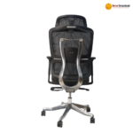 A2398L-GRAY – Premium Full Mesh Ergonomic Office Chair | Adjustable Back, 6D Armrest, 3D Headrest & Aluminum Base (Without Footrest) - Image 3