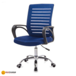 🪑 OC-NB1010 Ergonomic Office Chair | Blue Mesh with Fixed Arms  Comfortable • Durable • Everyday Office Seating - Image 2