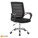 🪑 OC-NB1010 Ergonomic Office Chair | Black Mesh with Fixed Arms  Comfortable • Durable • Everyday Office Seating (Copy) - Image 3