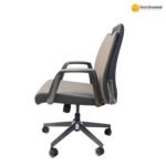 🪑 A 858 Grey – Modern Executive Office Chair | Premium PU Leather Upholstery | Metal Legs | Ergonomic Design - Image 4