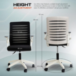 🪑 309 Ergonomic Mesh Office Chair with Headrest & 2D Armrests – Black Mesh Executive Task Chair - Image 6