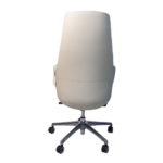 1801 A – White High-Back Executive Boss Chair – Premium Leather Finish with Frog Chassis & Explosion-Proof Gas Lift - Image 2