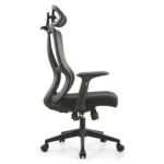 🪑 2326A Mesh Ergonomic Office Chair – Adjustable Headrest, Lumbar Support & Breathable Comfort | Sleek Black Finish - Image 2