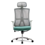 🪑 2326A Mesh Ergonomic Office Chair – Adjustable Headrest, Lumbar Support & Breathable Comfort | Sleek Black Finish - Image 5