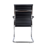 4009-PU Visitor Chair – PU Leather Cantilever Office Guest Chair with Chrome Frame | Black - Image 4