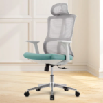 🪑 2326A Mesh Ergonomic Office Chair – Adjustable Headrest, Lumbar Support & Breathable Comfort | Sleek Black Finish - Image 6