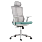 🪑 2326A Mesh Ergonomic Office Chair – Adjustable Headrest, Lumbar Support & Breathable Comfort | Sleek Black Finish - Image 7