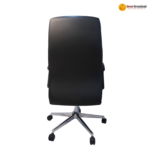 🪑 1988-Black – Modern Design Executive Office Chair | Luxury Swiveling PU Leather Boss Chair | Chrome Base - Image 5