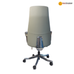 🪑 MD 2212 A – High-Quality PU Boat Leather Executive Office Chair | Aluminium Alloy Armrests | Ergonomic Design (Grey / Green) - Image 2