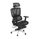 🪑 A121ST-Black Adjustable Ergonomic Office Chair with Mesh Back, Sponge Seat & Iron Frame - Image 3