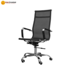 🪑 CK02B Ergonomic Office Chair | Black Mesh & PU with Chrome Base  Breathable Comfort • Modern Design • Reliable Office Seating - Image 4