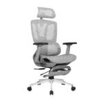 🪑 A121S Gray Adjustable Ergonomic Office Chair with Mesh Back, Sponge Seat & Iron Frame - Image 2