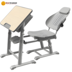 TN-A0006 Student Lunch Break Sleeping Desk Set  Height-Adjustable & Foldable School Desk Chair | Plastic + Metal Construction - Image 2
