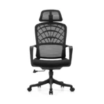 Comfortable Ergonomic Office Chair with Mesh Back, Foam Seat, and Iron Frame 2356A Black Office Chair - Image 4