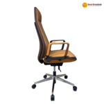 TA135-Orange – Modern PU Leather Recliner Office Chair | Swivel Adjustable Executive Boss Chair for Work & Home Office - Image 4