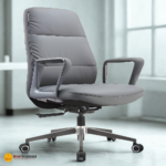 🪑 B-999 Office Chair | PU Leather with Metal Legs  Elegant Comfort • Strong Support • Modern Office Seating