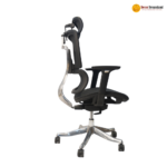 A2398L-GRAY – Premium Full Mesh Ergonomic Office Chair | Adjustable Back, 6D Armrest, 3D Headrest & Aluminum Base (Without Footrest) - Image 2