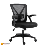 OC-B1007 Ergonomic Mesh Office Chair with Flip-Up Arms & Chrome Base - Image 4