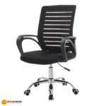 🪑 OC-NB1010 Ergonomic Office Chair | Black Mesh with Fixed Arms  Comfortable • Durable • Everyday Office Seating (Copy) - Image 2