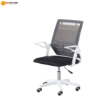 🪑 305B Ergonomic Office Chair | White Frame & Black Mesh  Smart Design • Eco-Friendly Comfort • Modern Work Seating - Image 2