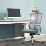 🪑 2326A Mesh Ergonomic Office Chair – Adjustable Headrest, Lumbar Support & Breathable Comfort | Sleek Black Finish - Image 8