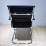 4009-PU Visitor Chair – PU Leather Cantilever Office Guest Chair with Chrome Frame | Black - Image 7