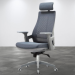 Office Chair 2020A/B – Ergonomic Mesh Chair with Adjustable Headrest, Lumbar Support & Height Adjustment – High Back & Low Back – Black & Gray - Image 7