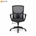 🪑 1944 B Ergonomic Office Chair with Breathable Black Mesh, Comfort Foam Seat & Heavy-Duty Iron Frame - Image 3