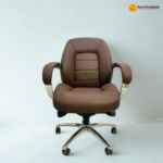 🪑 2305 B – Black Leather Executive Office Chair | Ergonomic PU Design | Aluminum Base | Premium Comfort