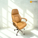 🪑 AM 188A – Premium Executive Office Chair | PU Leather Ergonomic Design with Aluminum Base - Image 4