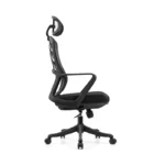 Comfortable Ergonomic Office Chair with Mesh Back, Foam Seat, and Iron Frame 2356A Black Office Chair - Image 5