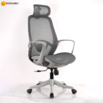 🪑 A-2501HB Ergonomic High-Back Office Chair | Grey & Blue Mesh with Foam Seat & Nylon Base  High-Back Support • Breathable Comfort • Durable Office Seating - Image 3