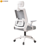 🪑 Model 519 Ergonomic Office Chair | White Frame & Colored Mesh  Fresh Design • Eco-Friendly Comfort • Modern Workstation Seating - Image 2