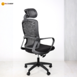 🪑 A140-3 HB Ergonomic High-Back Office Chair | Black Mesh with Foam Seat & Nylon Base  High-Back Support • Breathable Comfort • Durable Office Seating - Image 4