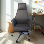 918A Black Executive Office Chair – Premium Imported Leather Ergonomic Chair for Conference & Workspace Elegance