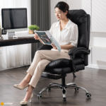 🪑 A052 Ergonomic Office Chair | Black Mesh with Foam Seat & Nylon Base  Modern Comfort • Breathable Design • Durable Office Seating - Image 4