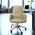 GB83-White – Comfortable Executive PU Leather Office Chair | Swivel Adjustable High-Back Chair for Manager, Boss & CEO